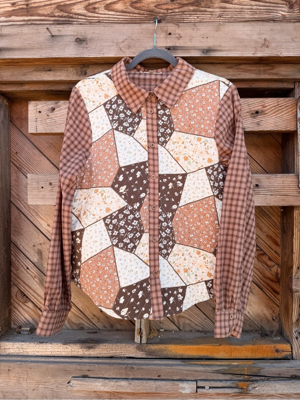 gimmicks by BKE Patchwork Button-Down Shirt